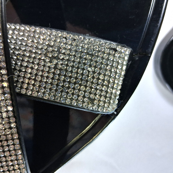 Steve Madden Sandals Size 8 Slide Silver Rhinestones Women Shoes New without Tag - Picture 16 of 16